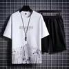 Summer Quick Drying Men's Sets Fashion Tracksuits Casual Breathable Short Sleeve 3D Printed Sports T-shirt+Shorts Basketball Set