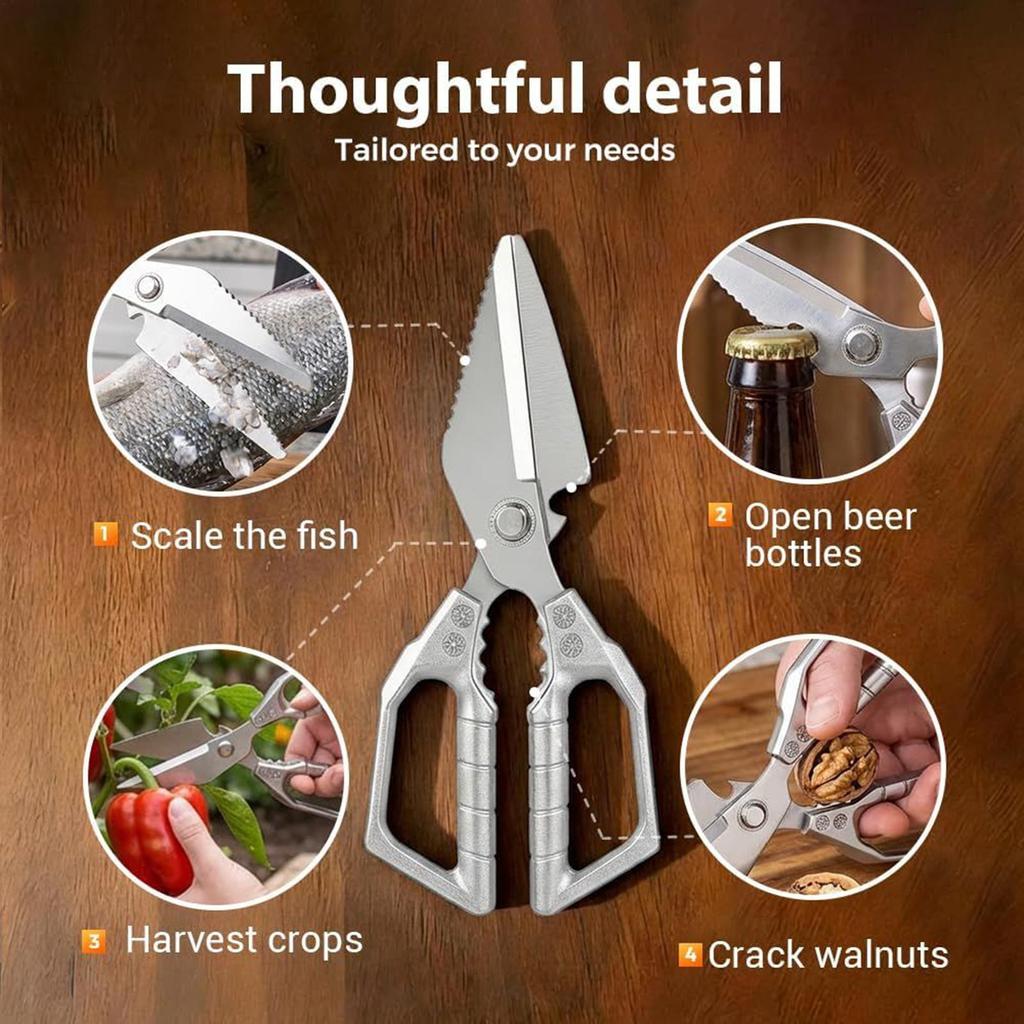 Kitchen Scissor Meat Scissors Heavy Duty Stainless Steel Cutter  for Poultry Shears Chicken Duck Fish Vegetable Bones Home BBQ