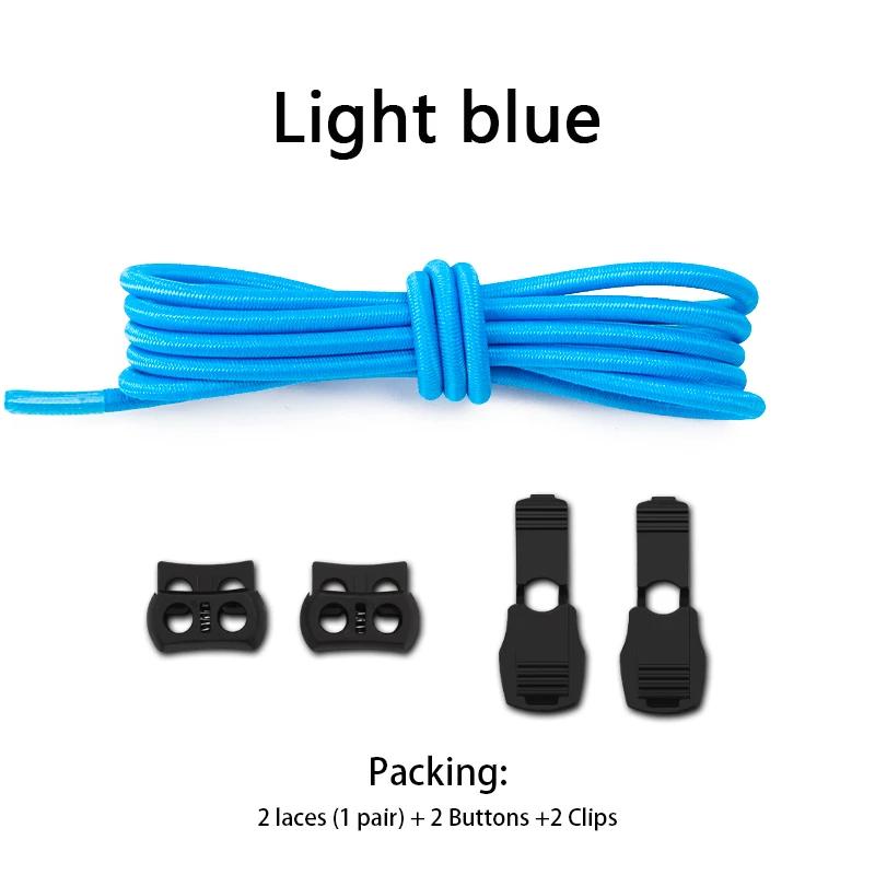 New Elastic Sneakers Laces Without Ties Lock Shoe Laces Adult Kids Tennis Round Shoelaces Rubber Bands for Shoes Accesories