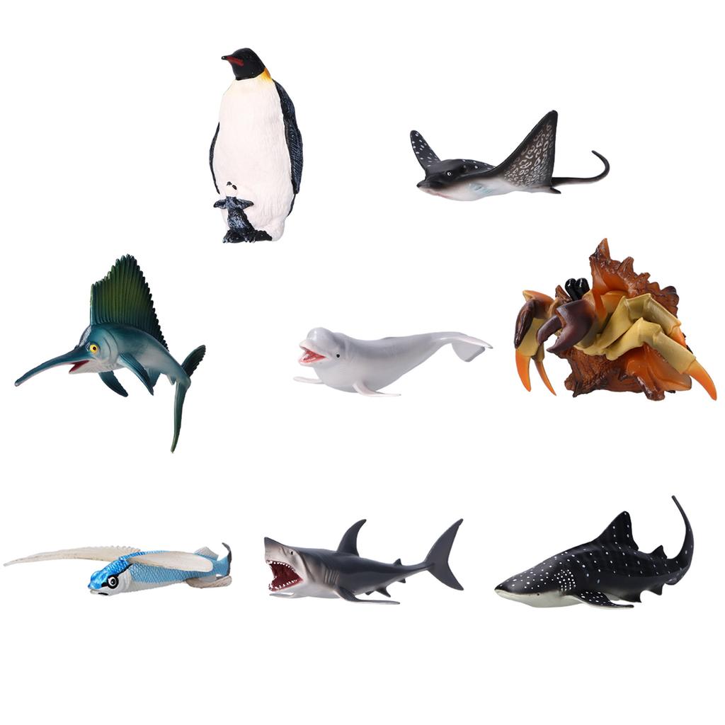 Marine Life Toys Cute Realistic Safe Plastic Educational Sea Animals Figures Model for Kids