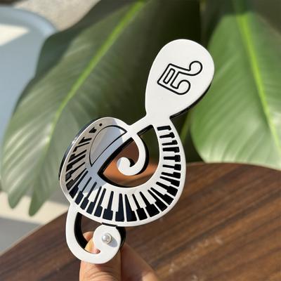 Pinza para el pelo de acetato retro de dibujos animados, diseño de casete vintage, ligera y duradera para mujeres a la moda