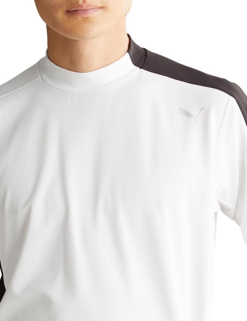 Golf Shirt GOLF Golf PF Stretch CB Tech Cut Mock White Glow [PUMA] Neck/Short Sleeve/627646 Men's