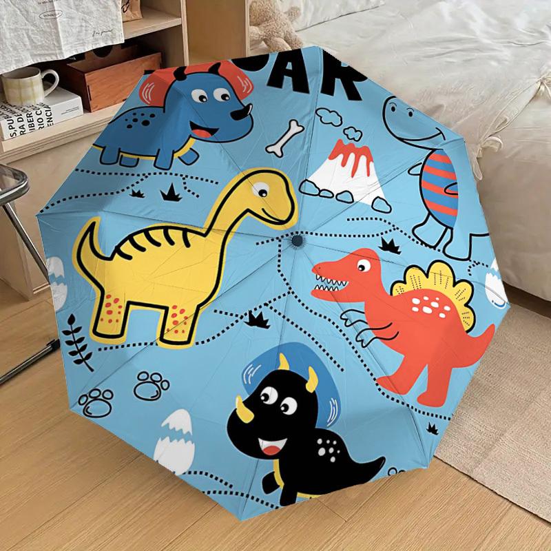 1PC Dinosaur Roar Umbrella-8-Rib Reinforced, Automatic Open, Lightweight & Durable, Fashion Accessory for Outdoor-L0386