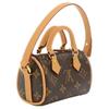 Louis Vuitton Speedy Coated Canvas With Leather Pillow Bag Portable Coin Purse Extra Mini Women's Brown M00544