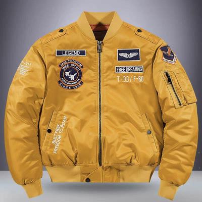 Trendy Retro Embroidered Men's Flight Jacket - Versatile Casual Baseball Style for Spring & Autumn