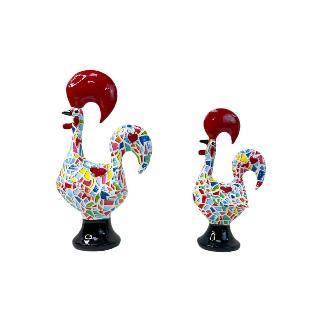 Modern Good Minimalist Rooster Pair Decorations Living Room Home Decoration Study Tabletop Decoration Resin Handicraft Gifts