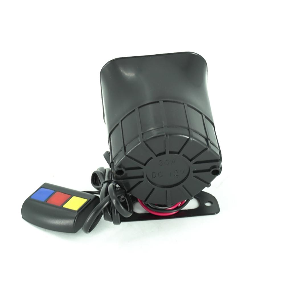 Car 3‑Tone Sound Loud Megaphone Speaker 30W PA Speaker System Emergency Sound Amplifier 12V Universal For RV Boat Truck Parts