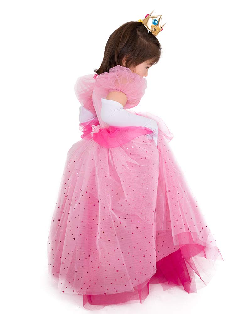 Miccostumes Kids Girls Princess Cosplay Costume Dress with Crown Halloween