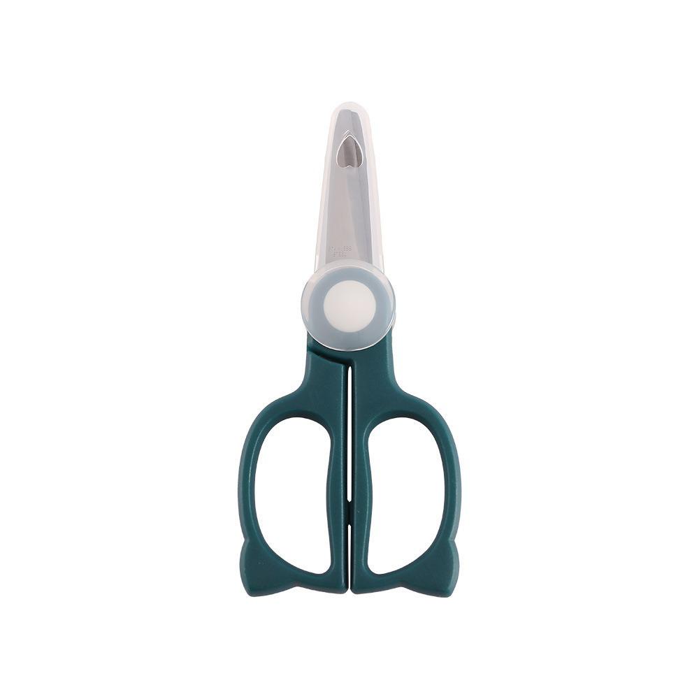 Portable Stainless Steel Baby Food Scissors - Cut Meat & Vegetables for Infants & Children
