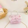 Childrens Fashionable Modern Single Shoulder Bag With Pearl Details And Bow Design