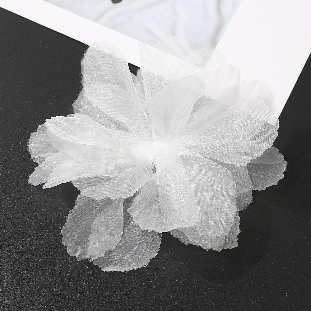 10Pcs 3D Flower Organza Lace Patches Applique For Bridal Wedding Dress Home Gradient Lace Trim Sewing Accessories Room Decora