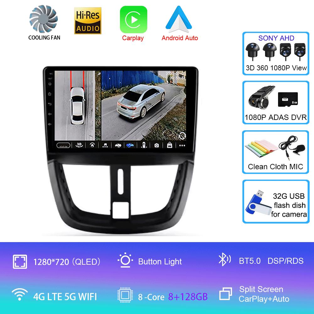 Android 14 For Peugeot 207 2006 - 2015 Car Radio Multimedia Video Player Navigation GPS No 2din 2 Din Dvd