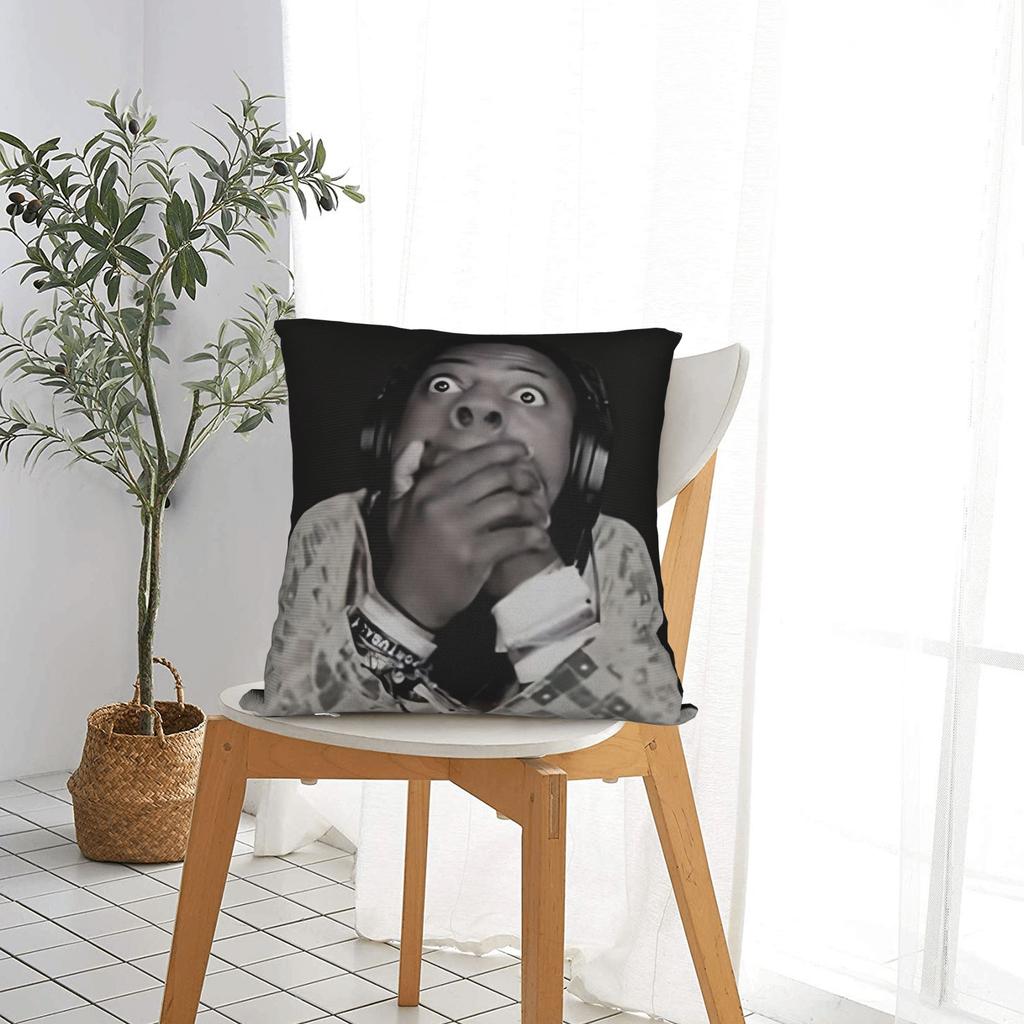 Ishowspeed Funny Youtuber Square Pillow Cases Cushion Covers Vintage Zipper Decorative Pillowcase For Home 40*40Cm