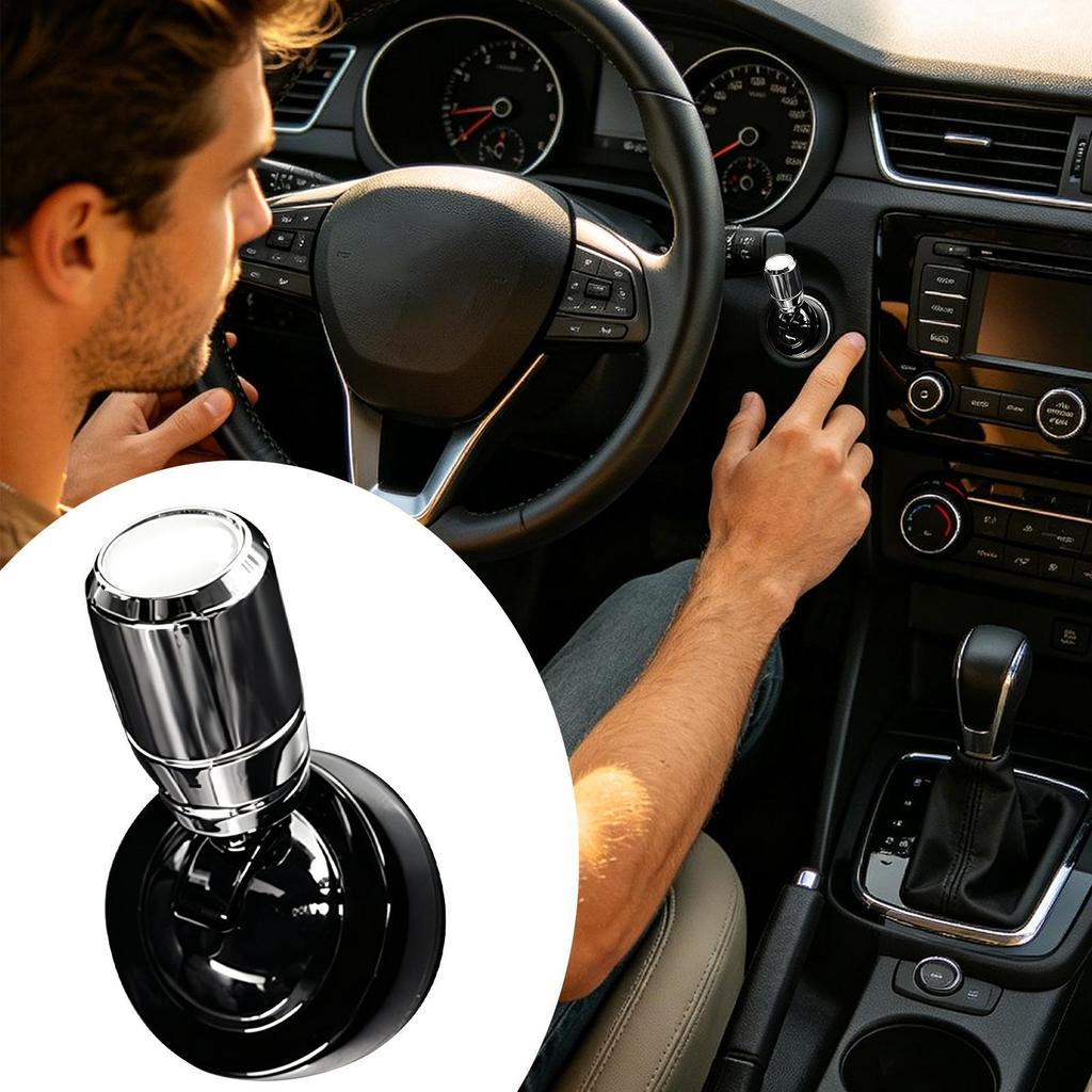 Druckstartknopf-Abdeckung Metall Dekorativer Zündaufkleber Klebe-Joystick für LKW Fahrzeug Automobil Traktor Auto Zubehör