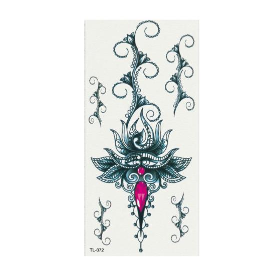 1 Sheet Tattoo Sticker Exquisite Waterproof PET Cartoon Cute Art Decal