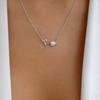 Diamond collarbone chain wholesale European and American jewelry simple versatile alloy flower necklace women's pendant sweater chain