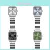 Gadi Elegant Stainless Steel Square Watch For Women With Water Resistance And Quartz Movement