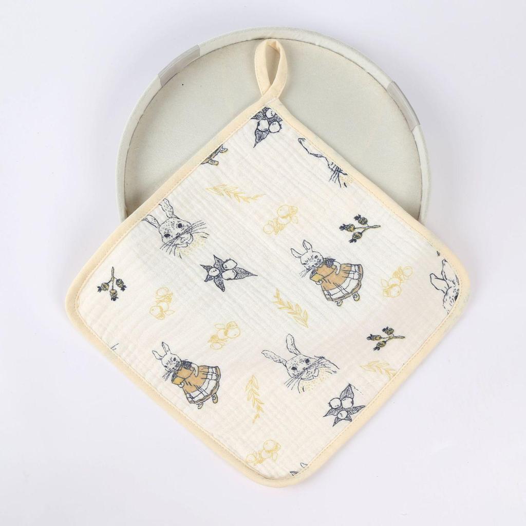 High-Density 30x30cm Double-Layer Printed Cotton Gauze Handkerchief, Washcloth, Nursing Cloth, Drool Cloth, Combed Cotton Towel.