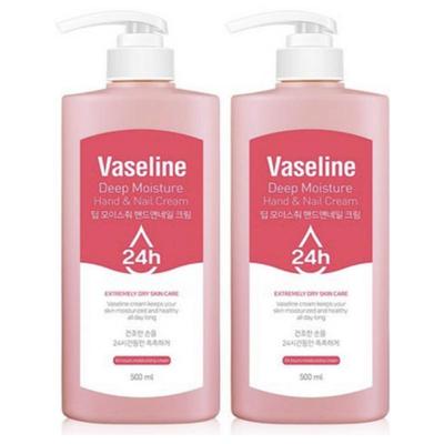 Vaseline 24H Deep Moisture Hand- und Nagelcreme 500 ml (2 Stück)