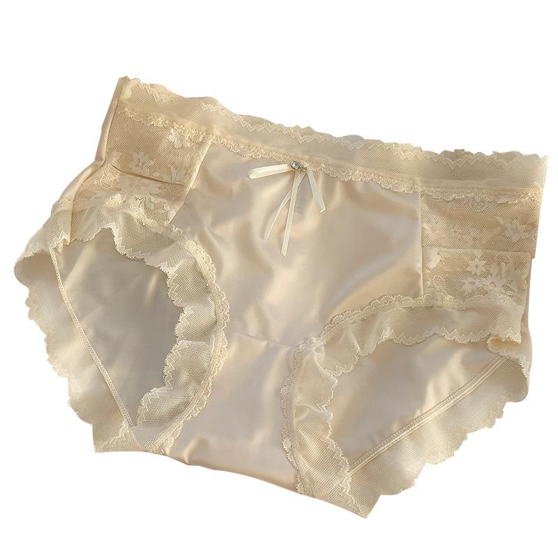 Sexy Panties Women's Underwear Lace Seamless Mid-waist Breathable Sweet Briefs
