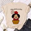 Mafalda T-shirts Women Japanese Tee Female Funny Designer Graphic Clothes  Y2k Top  Shirts for Women