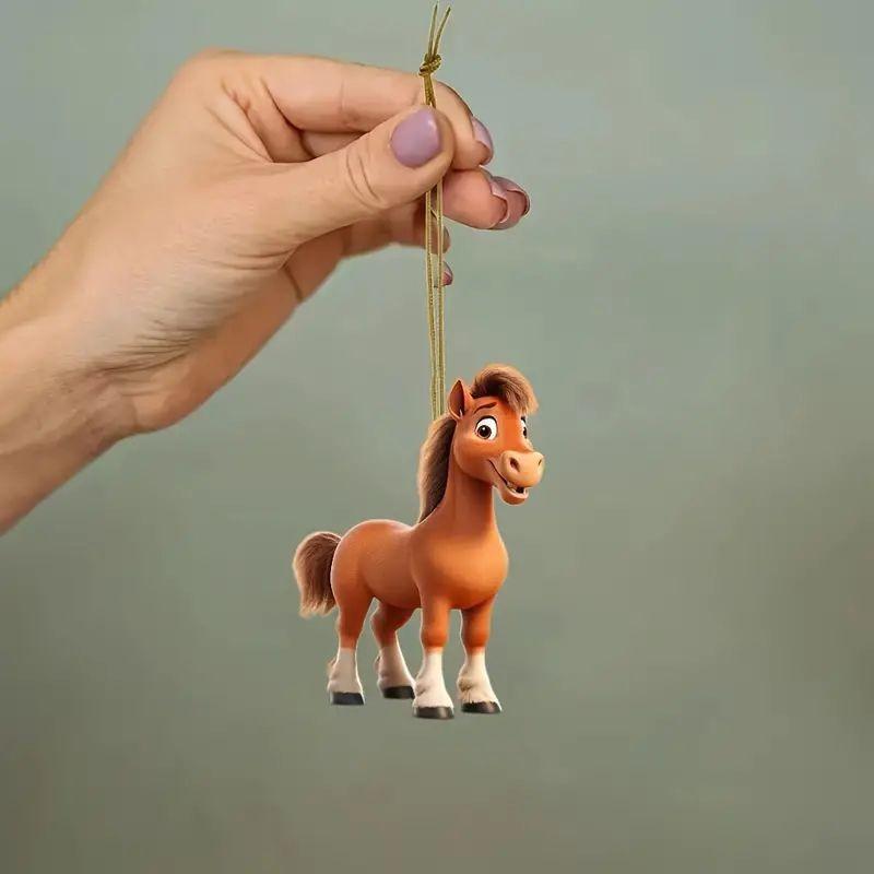 Eyecatching Acrylic Cartoon Car Pendant For Stylish Interior Decoration