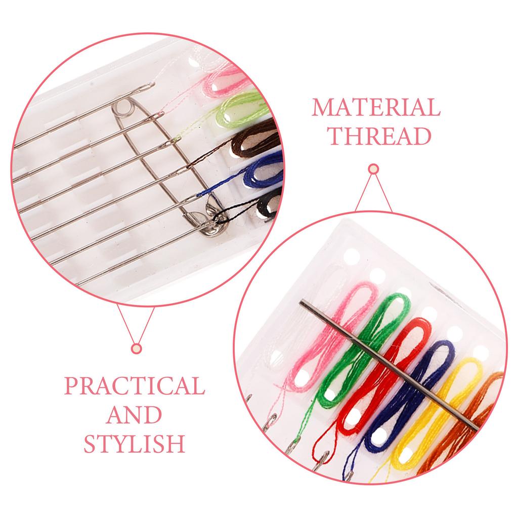 2Sets Portable Compact Lightweight Travel Sewing Kit Household Sewing Tools for Clothes Repair DIY Handicrafts Embroidery