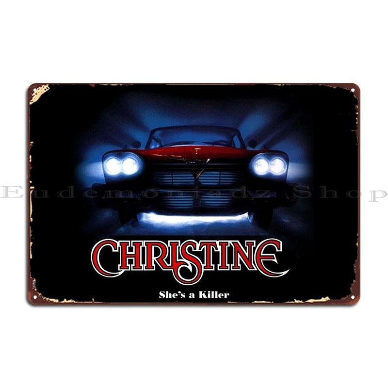 

Awesome Movie Car Christine Metal Sign Plaques Cinema Create Mural Wall Decor Iron Tin Sign Poster 20x30cm
