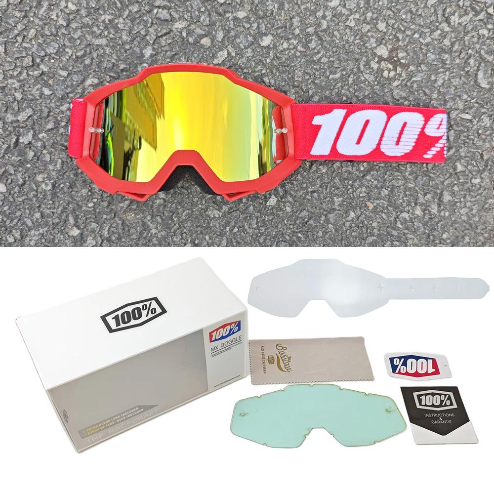 100%Off-road goggles set, 100% motorcycle glasses, downhill skiing motorcycle helmet goggles