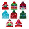 Knitting Hat With Led Lights Santa Claus Deer Christmas Tree