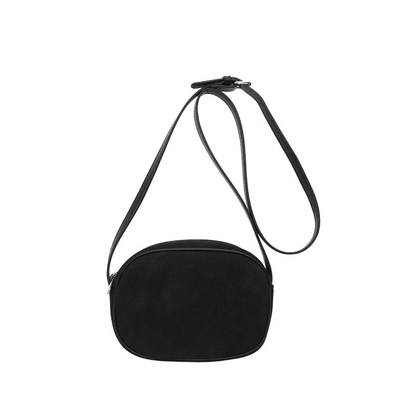 

2026 New High Quality Women s Crossbody Bags Fashi Faux Suede Solid Color Shoulder Bags Sewing Thread Casual Versatile чёрный