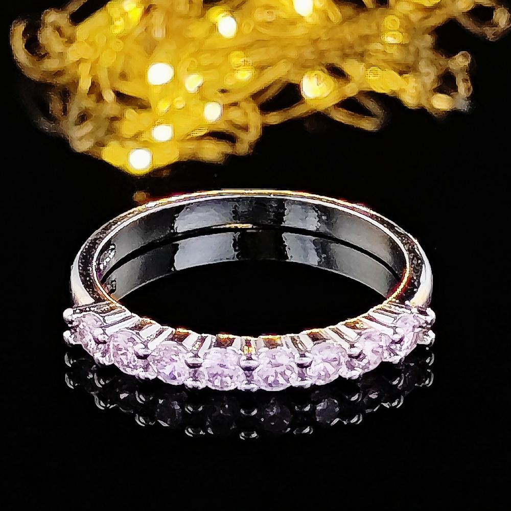 New Design Fashion Pink Silver Color Aesthetic Promise Ring for Women Party Gift Jewelry Wholesale R4324a