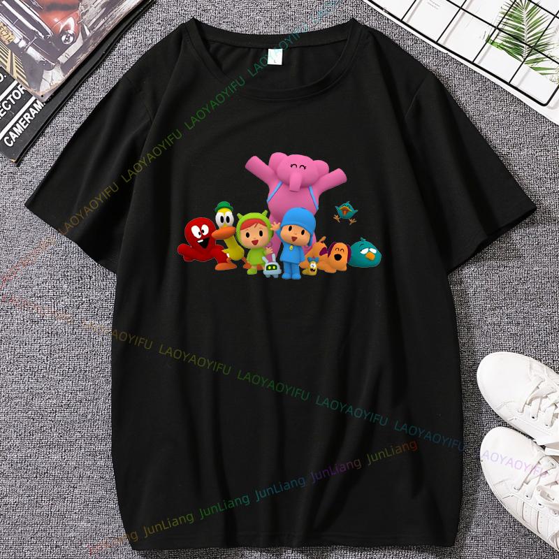 Fashion Plush Dolls PPOCOYO TShirt Male Streetwear Summer Funny Print Comfortable Boys Girls Cute Tees