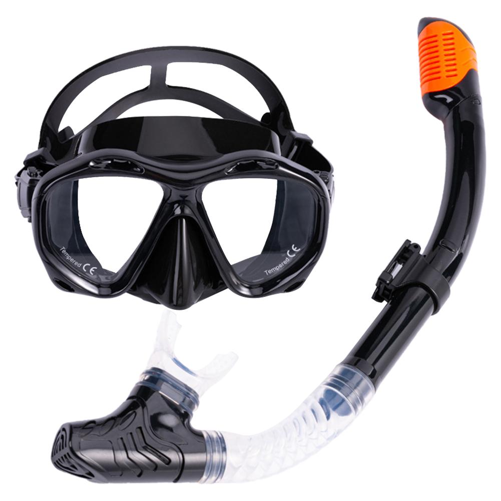Dry Snorkel Set Anti-Fog Scuba Diving Mask Professional Snorkeling Gear Swim Dive Mask for Snorkeling Scuba Diving Swimming