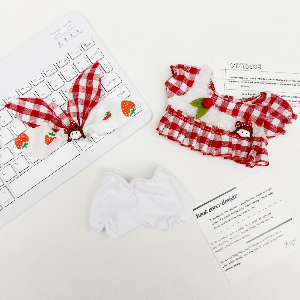 Para 20CM Algodão Boneca Macacão Desenho Animado Boneca de Pelúcia Substituição Roupa Brincando Acessórios Casa Mini Roupas