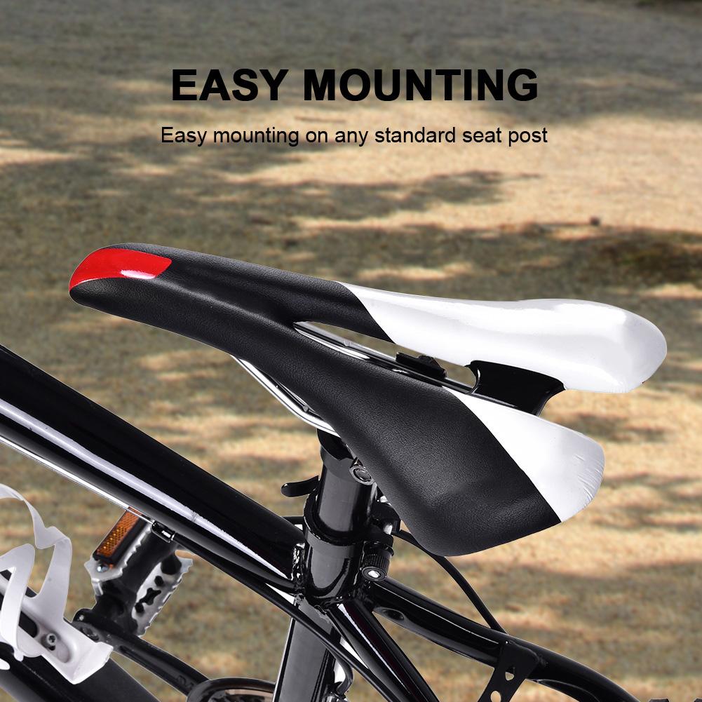 PU Lther   Cycling St Cushion Saddle For Mountain Road Bike(Red & Black)