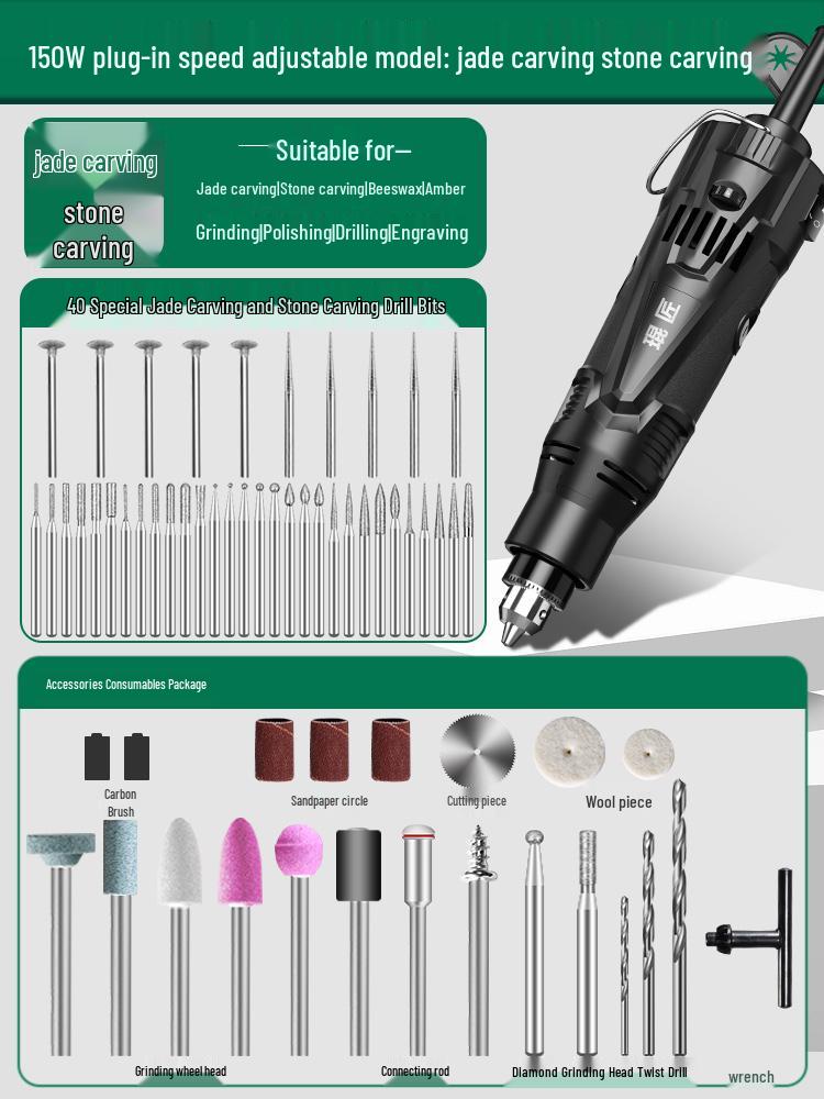 Rechargeable High-Power Handheld Electric Grinder for Carving, Cutting, and Woodworking.