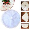 Tree White Christmas Skirt Base Fur Xmas Floor Mat Ornament Decoration