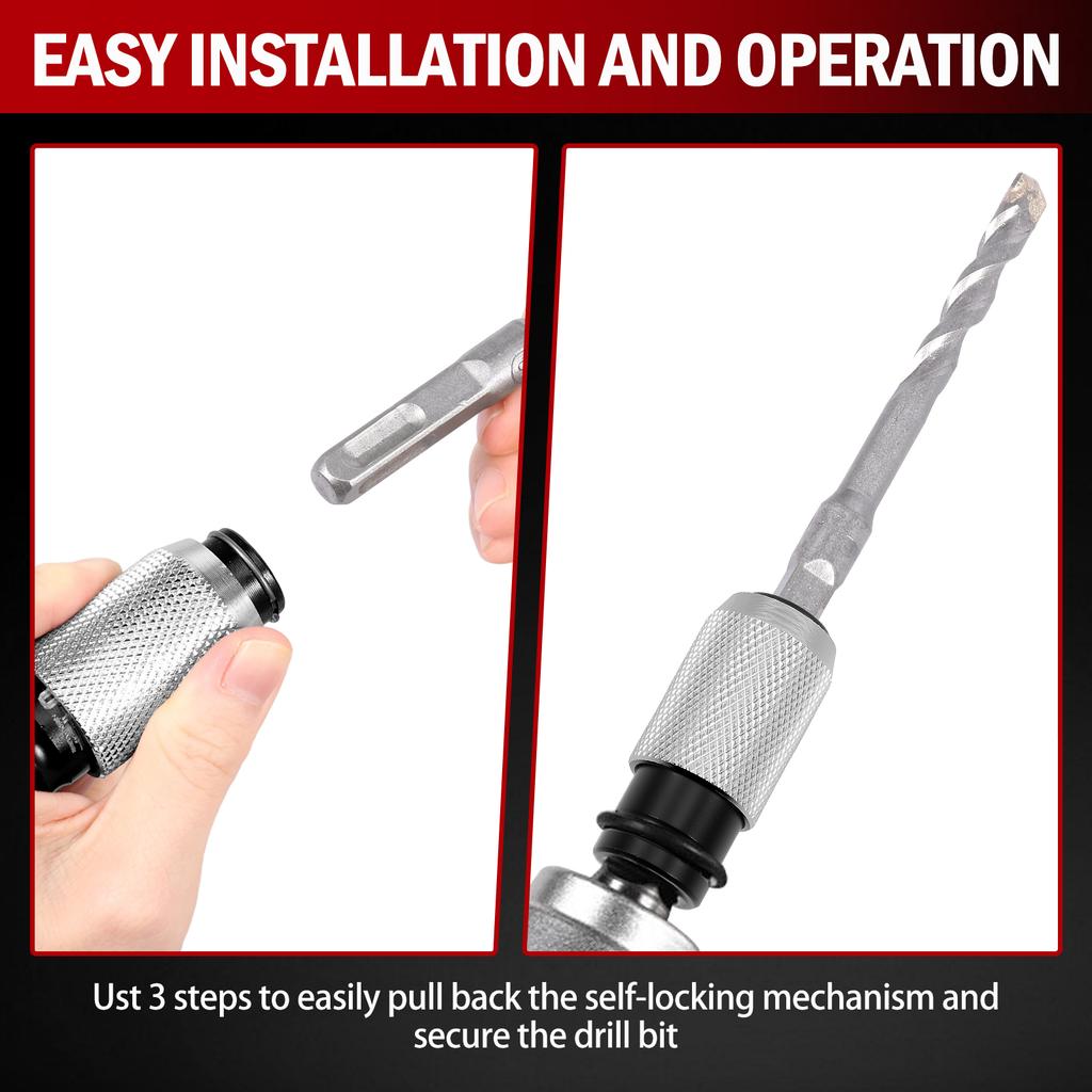 Electric Drill Wrench To Electric Hammer Convert Adapter Transform Electric Wrench To Hammer For Home Repairs with Drill Bits