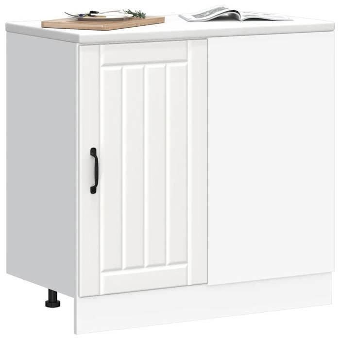 VidaXL Meuble de base de lavabo Lucca blanc bois d'ingénierie 854308
