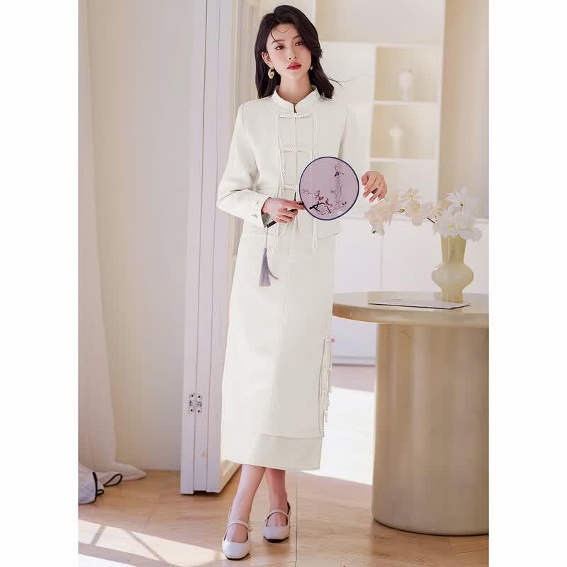 D.F.DEAR Elegant Chinese Style Two-Piece Skirt Set