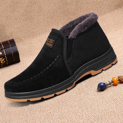 Winter Cotton Shoes Men's Thickened Warm Boots High-top Cotton Boots Street Stall Cotton Shoes Boots