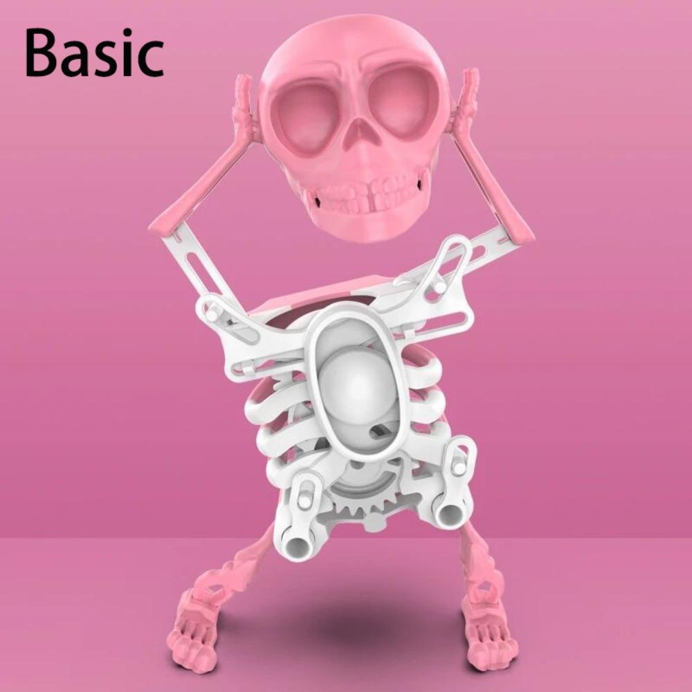 With Music Dancing and Swinging 3D Skull Toy with Lights Wind Up Skeletons New Dancing Skeleton