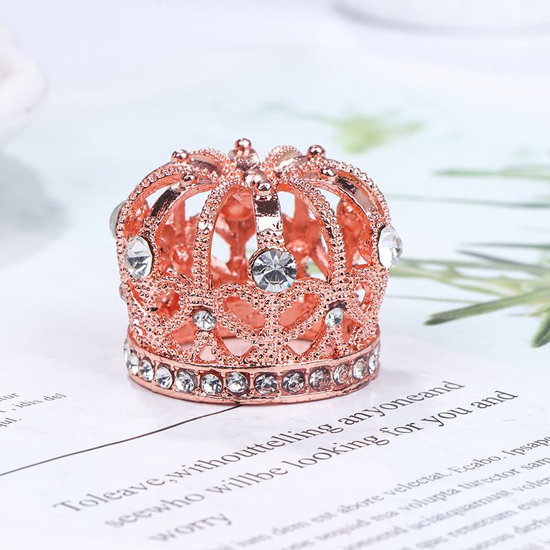 1:12 Dollhouse Miniature Gold Silver Bronze Mini Metal Alloy Crown Models Retro European Style Crown Headwear Dolls Accessories