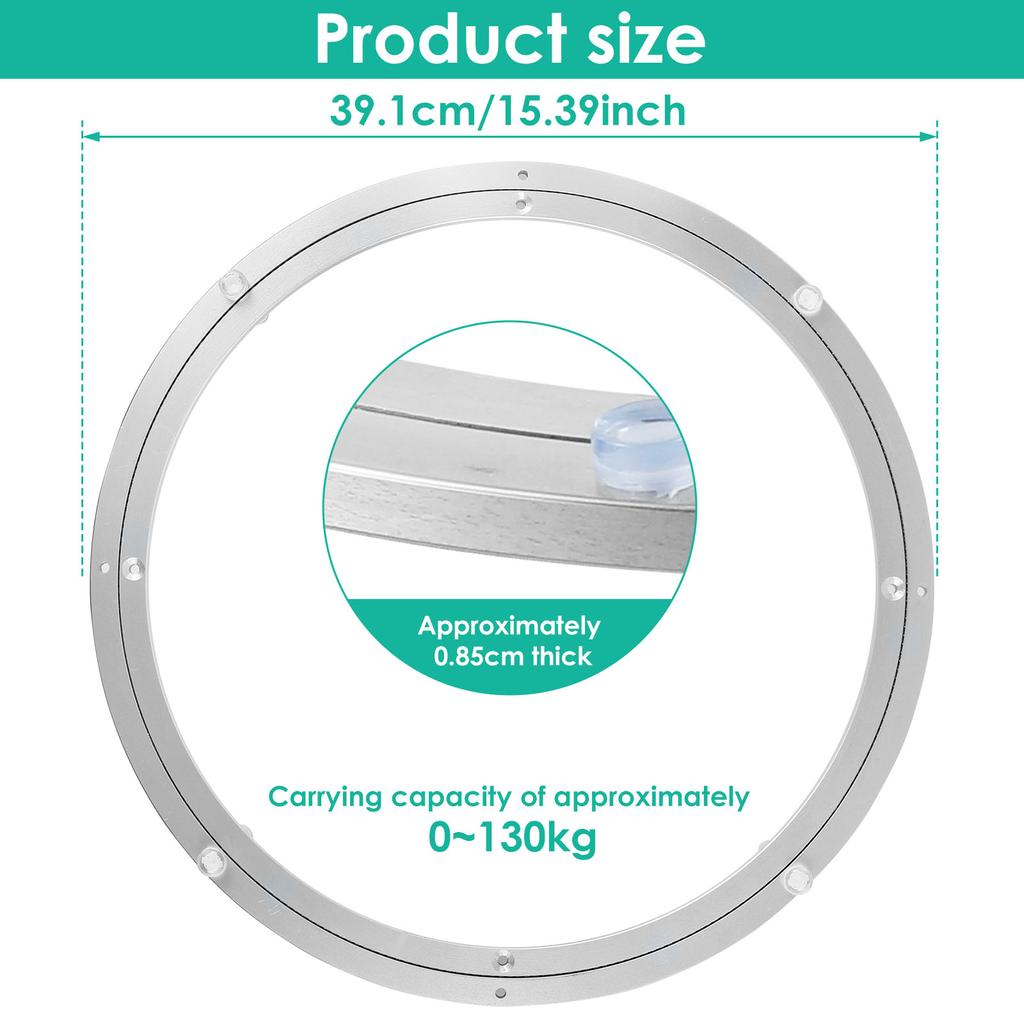 Rulment rotativ de 12/14/16 inci, rulment rotativ de metal rezistent la 360° pentru masa rotundă de sufragerie Capacitate maximă de încărcare 130 kg