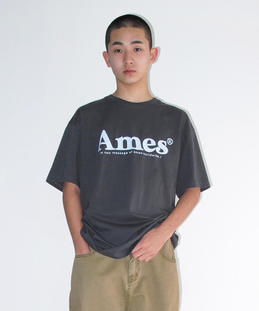AMES-WORLDWIDE Basic Logo Tee Charcoal