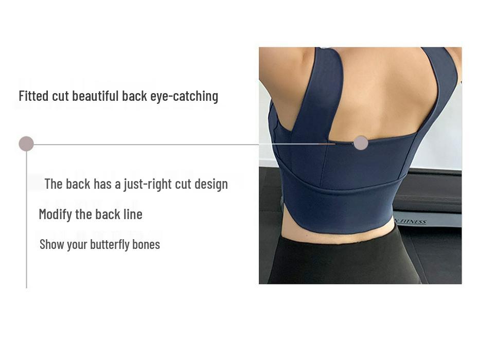 New Shockproof Back-Enhancing Sports Bra for High-Intensity Running and Yoga