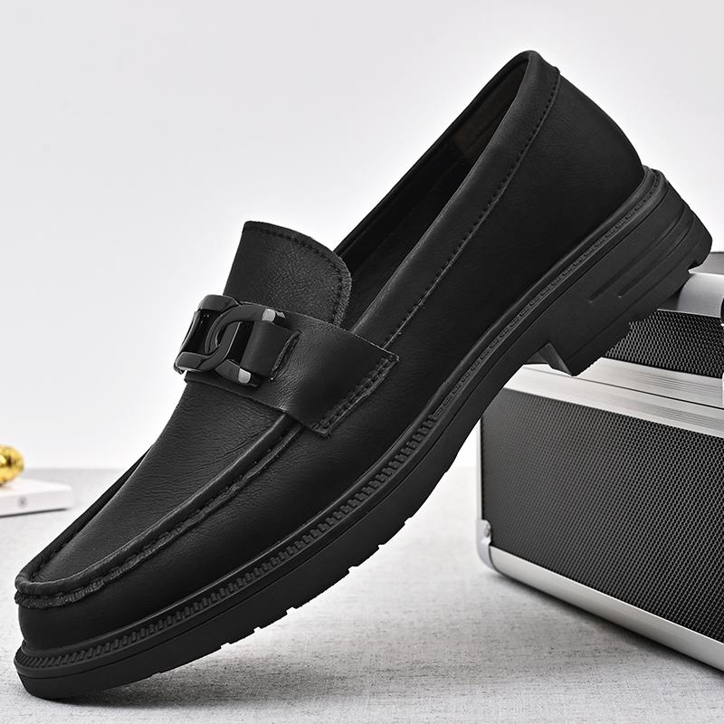Fashion Handmade Men's Casual Leather Loafers Non Slip Walking Flats Breathable Outdoor Slip on Shoes Male Work Office Driving Sneakers