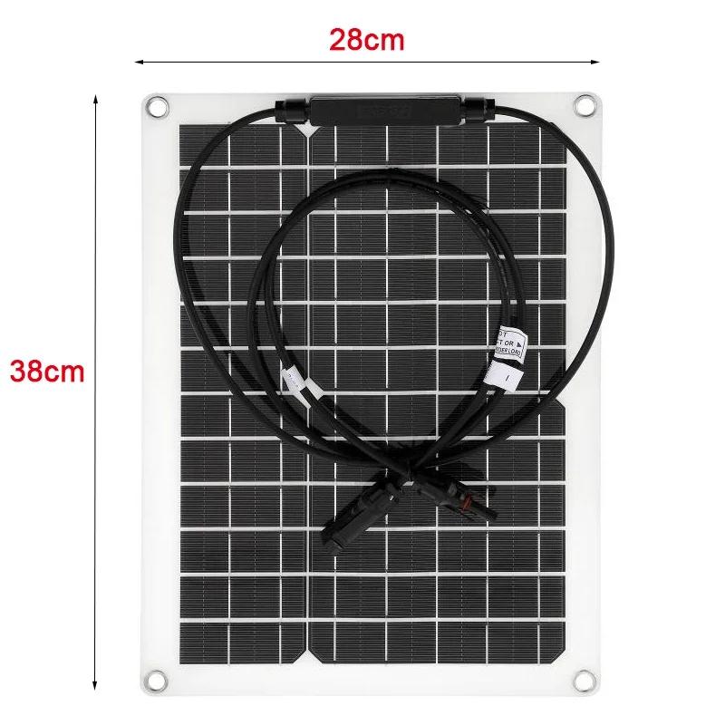 30W-600W Flexible Solar Panel 12V Battery Charger Dual USB With 10A-100A Controller Solars Cells Power Bank for Phone Car Yacht