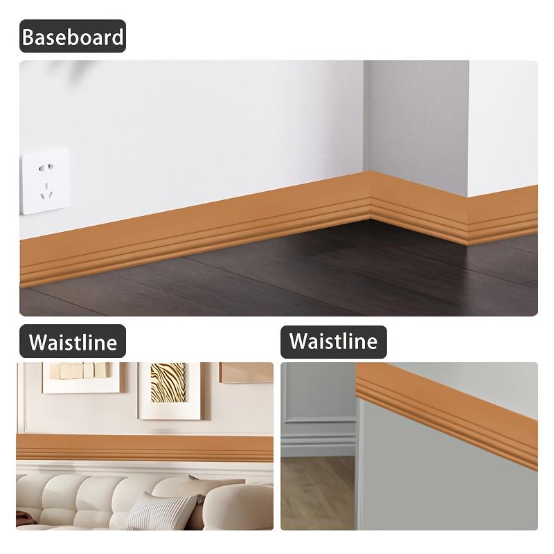3M Self adhesive Skirting Line Waterproof Enclosure 3D Wall Sticker Thickened Anti-collision Kid's Corner Line Decoration